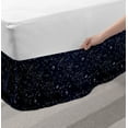 thumbnail image 2 of Blue Sky Bed Skirt, Repeating Stars Constellation Galaxy Theme Science Outer Space Print, Elastic Bedskirt Dust Ruffle Wrap Around for Bedding Decor, 4 Sizes, Dark Night Blue White, by Ambesonne, 2 of 2