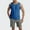 Blue, variant on Bcfgryg Men's Workout Tank Top Sleeveless Round Neck Gym Shirt For Fitness Training Running Sports Comfortable Stretchable Breathable Wicking Lightweight Athletic Activewear Men's Work Vest