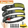 thumbnail image 3 of Rechargeable Headlamp 230° Wide Beam, Motion Sensor COB&LED Headlamp, 5 Modes Headlamps For Adults, Bright Headlight For Work, Camping, 3 of 13