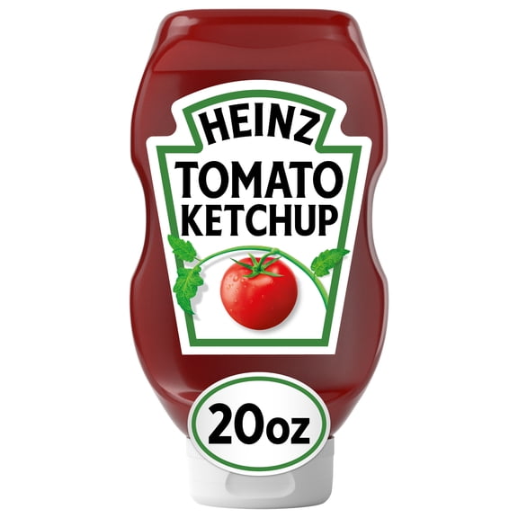 Heinz Tomato Ketchup Inverted Squeeze Bottle, 1 Bottle, for Easy Sharing and Easy Serving, Gluten-Free, 20 oz