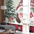 thumbnail image 6 of Christmas Gnomes Sheer Curtains 63 Inches Long, Xmas Tree Snowflakes Winter Burlap Plaid Light Filtering Window Curtains for Living Room, Rod Pocket Voile Sheer Curtain Drapes, 52"Wx63"L, 2 Panels, 6 of 9