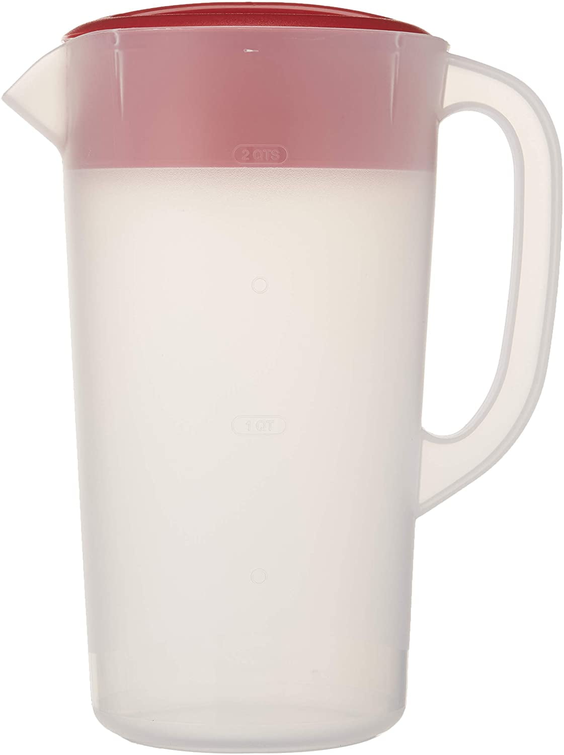 Renewed Rubbermaid 30621-4 712395881415 Pitcher 2.25 Qt-White with Red Cover Pack of 6 6 Pack 