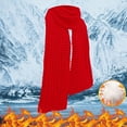 thumbnail image 3 of Mifelio Winter Scarf for Women Coarse Yarn Knitted Scarf for Women in Autumn and Winter Thick and Long Knitted Labeled Couple's Warm Scarf Student Shawl Womens Scarf Red, 3 of 3