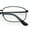 Black, variant on Mens Classic Narrow Rectangle Clear Lens Fashion Eyeglasses Black
