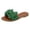Green, variant on Women's Bow Knot Slides Open Toe Flat Sandals Summer Slip On Slippers Yellow