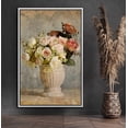 thumbnail image 2 of IDEA4WALL Canvas Print Wall Art Vintage Pink & White Roses in Vase Floral Plants Photography Modern Art Rustic Colorful Multicolor Warm Artwork for Living Room, Bedroom, Office - White 24"x36", 2 of 5