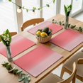 thumbnail image 5 of Coral Red Ombre Placemats Set of 6 Gradient Gradual Color Place Mats Table Mats Kitchen Dining Home Outdoor Party Table Decoration, 5 of 9