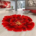 thumbnail image 1 of Floral Area Rugs Peony Flower Shape Area Rugs Non-Slip Rugs Floral Shaggy Carpet Bath Mat for Bedroom Living Room and Sofa, Red, 2.6'x2.6', 1 of 7