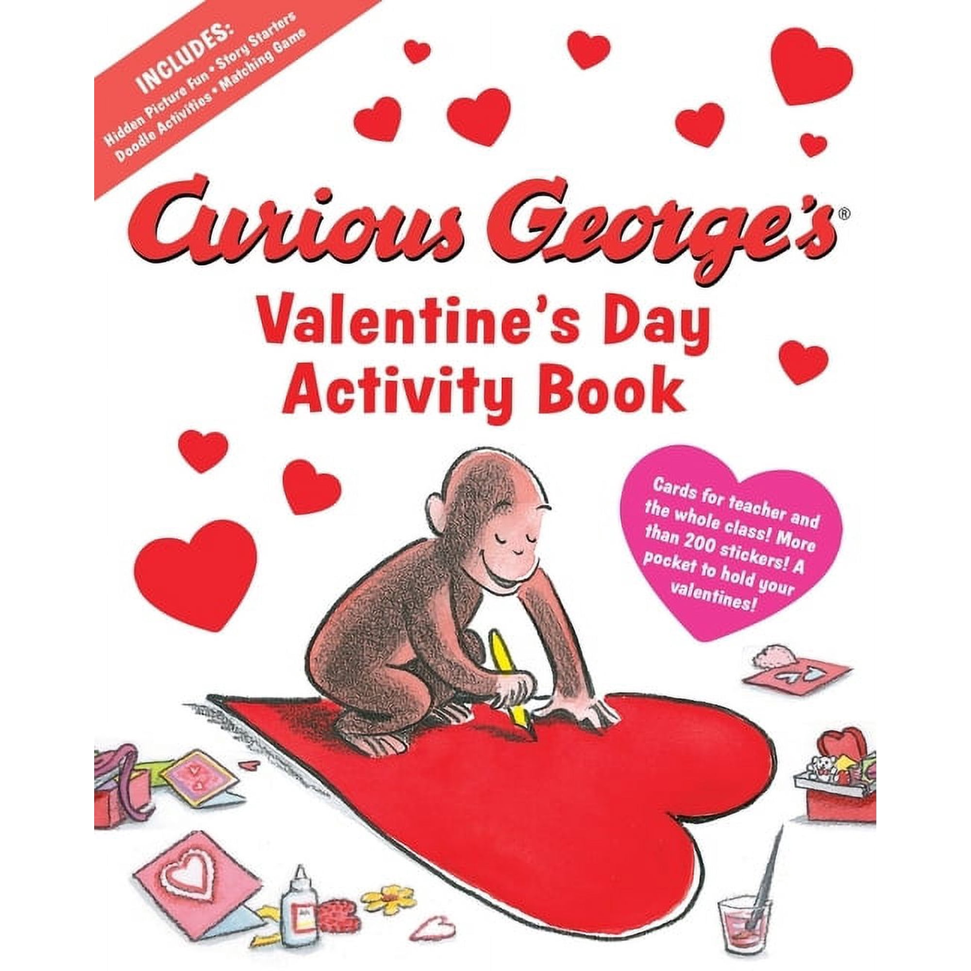 Curious George Curious George's Valentine's Day Activity Book, (Hardcover)