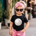 thumbnail image 3 of Faux Glitter Volleyball Shirt for Toddlers and Girls Cute Girly Volleyball Fan Tee Black Shirt 2T, 3 of 4