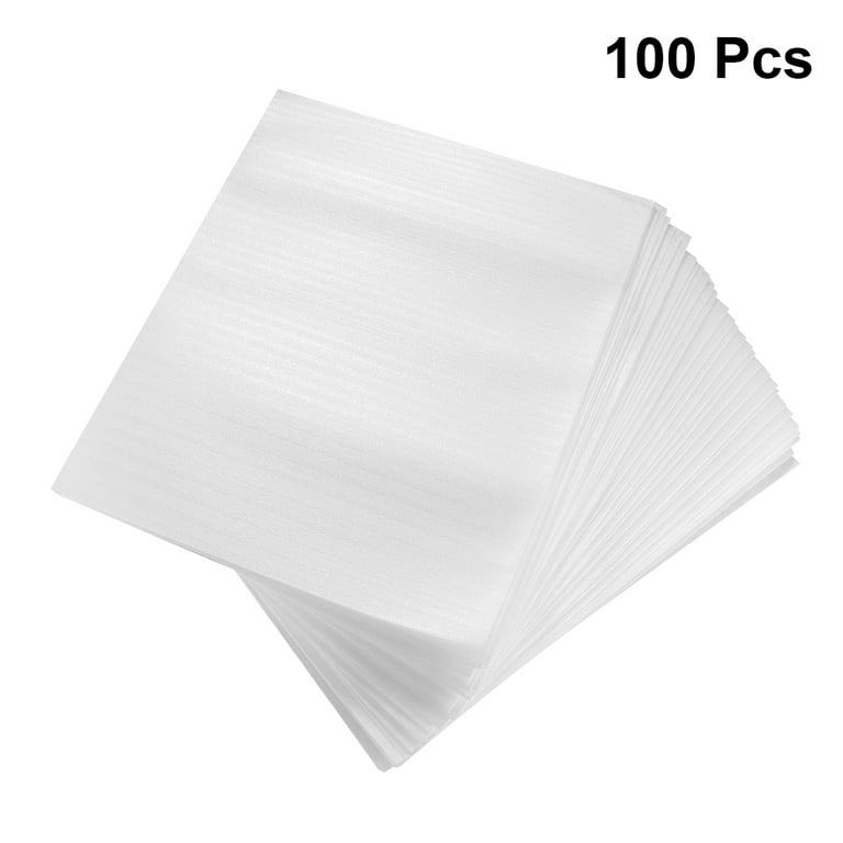 100PCS 10CM X 15CM/4in X 6in White Foam Packing Pouches Foam Wrap Sheets  Cushion Pouch Small Items Wrap and Glassware Packing Bags for Packing  Moving