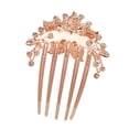 thumbnail image 6 of Unique Bargains Women Rhinestone Inlaid Flower Hair Comb Hair Accessory Hair Side Comb Clips  Rhinestone Head Pieces Sky Blue, 6 of 7