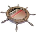 thumbnail image 2 of Black Iron Strip Ship Wheel Mirror Fitted - (60 Inches), 2 of 6