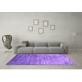 thumbnail image 3 of Ahgly Company Indoor Square Abstract Purple Contemporary Area Rugs, 7' Square, 3 of 4