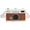 white and brown, variant on Retro Camera Shaped Crossbody Bag PU Camera Shoulder Bag Unisex Fashion Square Box Commuting Handbag Purse for Women