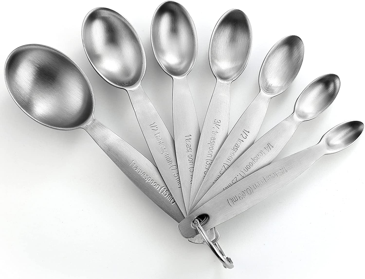 Vollrath (46588) Stainless Steel 6-Piece Oval Measuring Spoon Set
