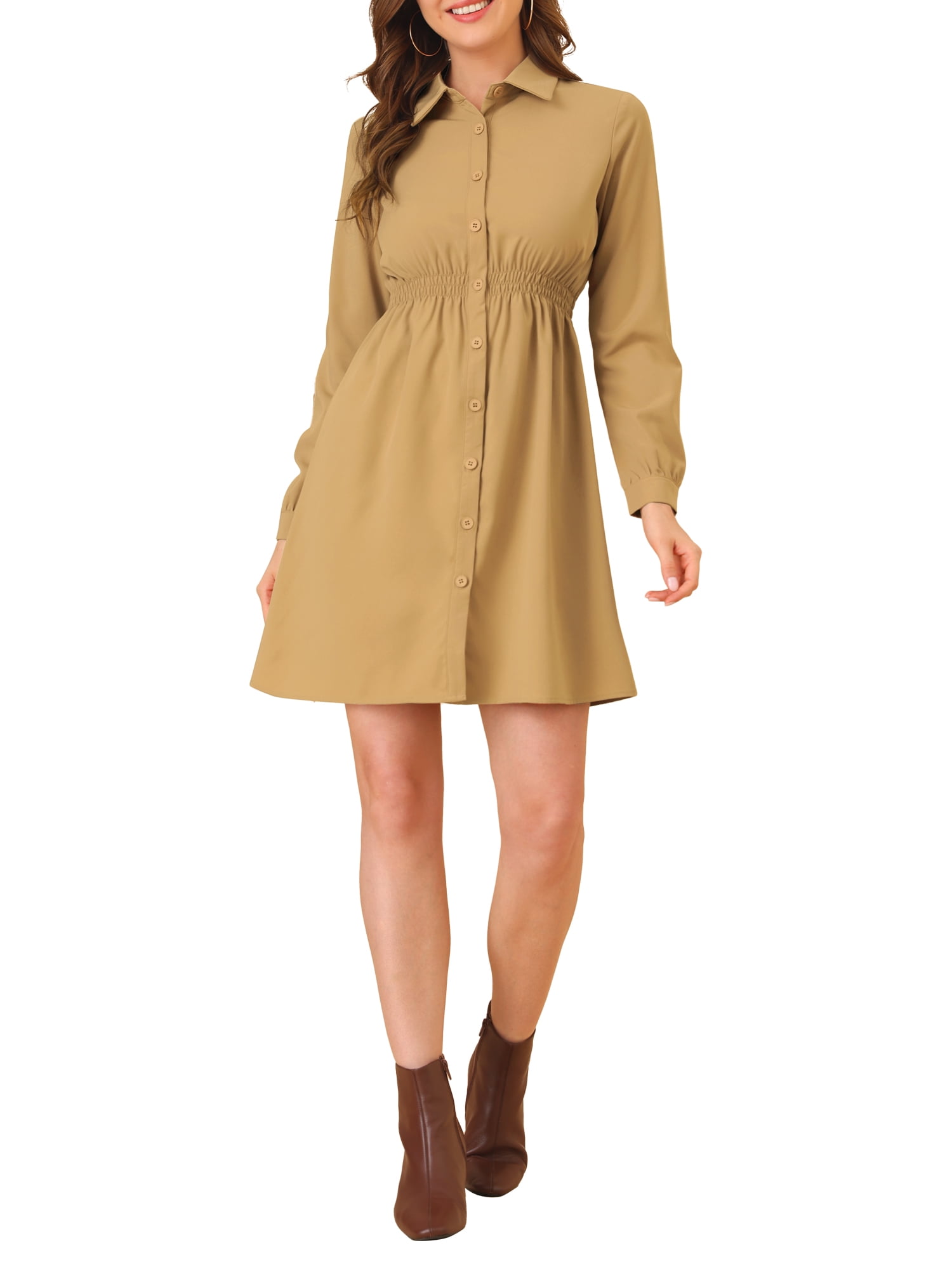 button down flowy dress