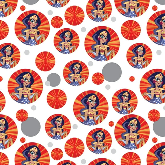 DC Super Hero Girls Wonder Woman Premium Gift Wrap Wrapping Paper Roll