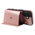 thumbnail image 4 of ELEHOLD Wallet Case for iPhone 16 Plus, PU Leather Flip Case with Crossbody & Wrist Strap,Full Protection Case with Card Slots & Kickstand,Rosegold, 4 of 7