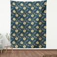 thumbnail image 3 of Ambesonne Sunflower Fabric by the Yard Upholstery, Helianthus Floral Petals, 3 Yards, Dark Sky Blue Mustard, 3 of 4