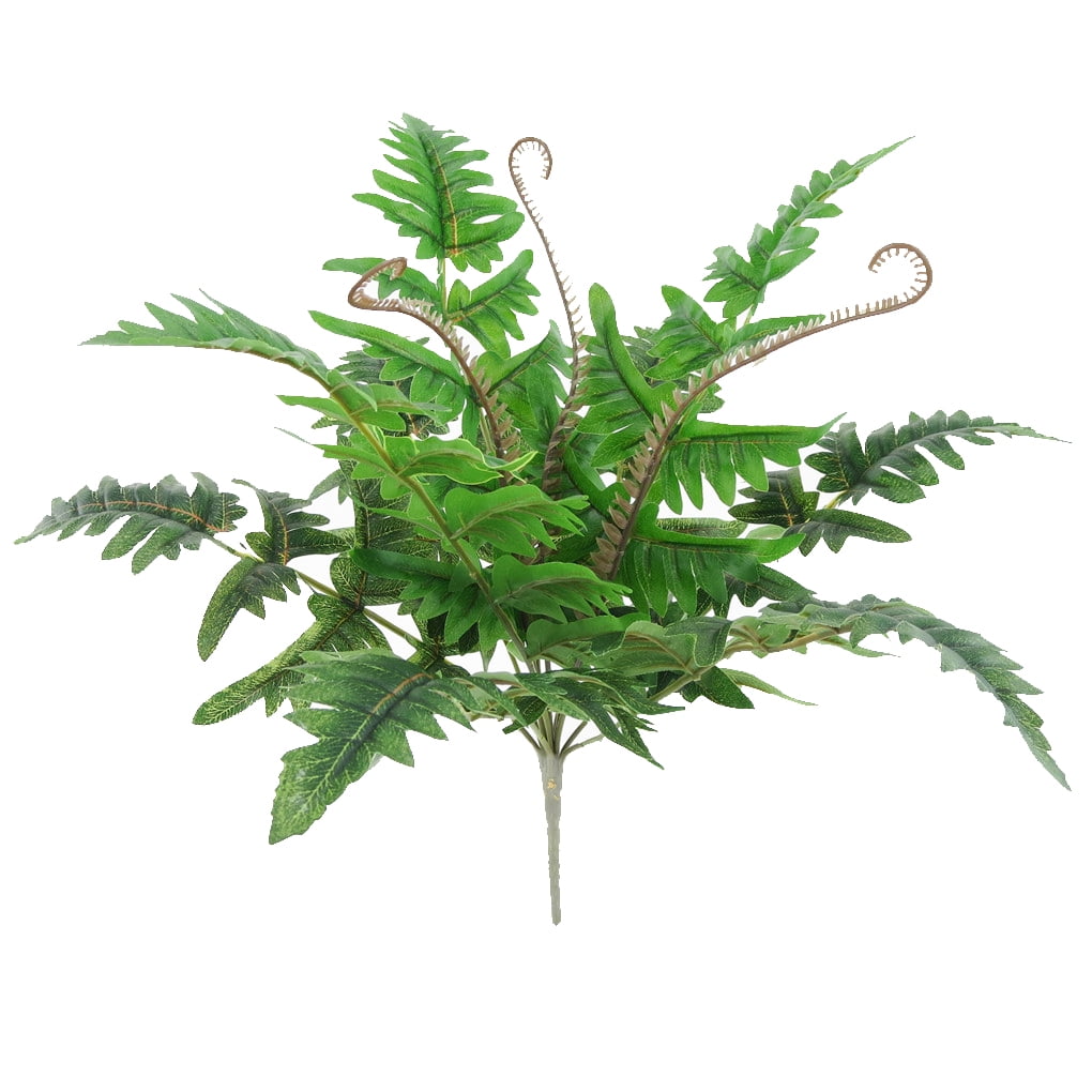 Artificial Fern Plant Leaf Plastic Silk Cloth Fake Fern Leaf Wedding Party Decorative Plant