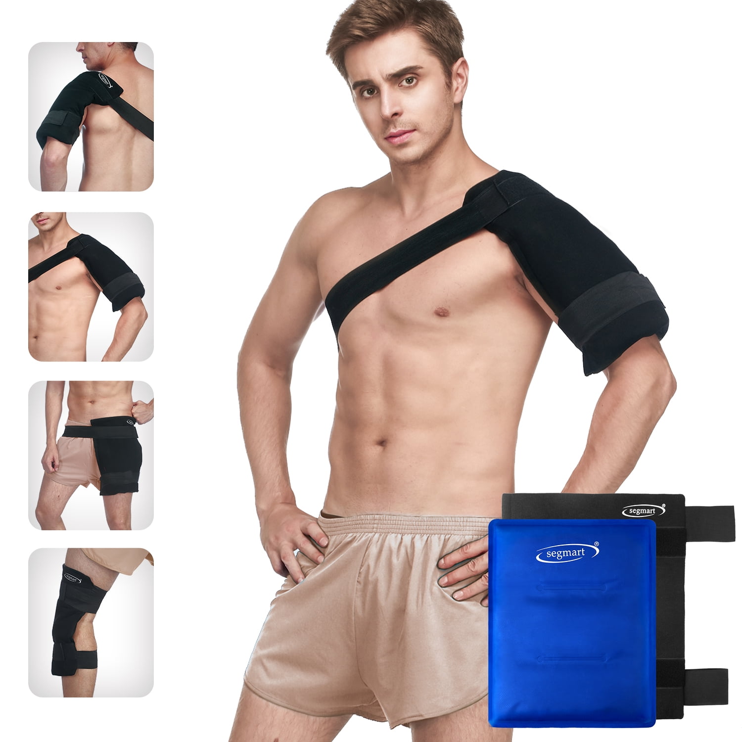 Shoulder, Back, Knee, Extra Large Gel Ice Pack with Wrap Hot&Cold