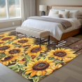 thumbnail image 4 of Vintage Sunflower Large Area Rugs 5x8 ft Hello Summer Floral Wood Grain Washable Rug Non Slip Indoor Carpet Absorbent Floor Mat for Living Room Bedroom Dining Room, 4 of 9