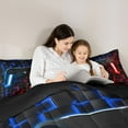 thumbnail image 5 of Homewish Teens Colorful Gamepad Bedding Comforter Set,Stereoscopic Geometric Plaid Twin Comforter Sets,Red Blue Black Bedding Set For Boys Kids,Luxury Bedroom Decor Reversible,2pcs, 5 of 8