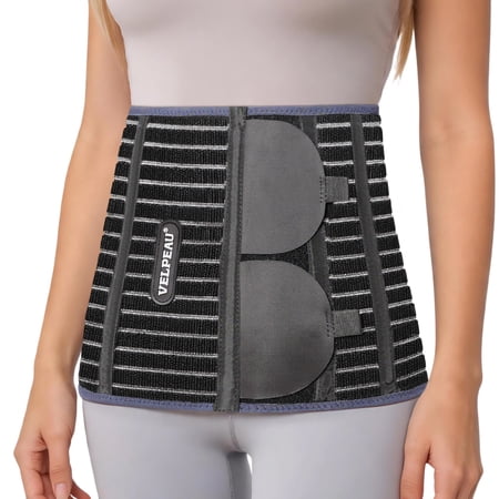 Velpeau 10" Abdominal Binder for Women & Men,Postpartum Post-operative Post-surgery Wrap,Abdomen Navel Umbilical Hernia Support Belt,Size M(Waist Circumference 35.5”-41.5”)