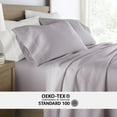 thumbnail image 6 of Long-Staple Sateen Cotton Sheets Set - Ultra Soft Double Brushed & Washed in Mauve for Full Size Bedding - Comfort Canopy, 6 of 13