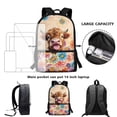 thumbnail image 6 of Uorisanigo Mandala Highland Cow Kids Backpack School Bag for Boys 6-12 Year with Padded Straps Casual Daypack Travel or Sports Bags Universal Preschool Elementary Kindergarten School Bag, 6 of 6
