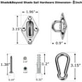thumbnail image 3 of Shade Sail Hardware Kit for Rectangle and Square Heavy Duty Sun Shade Sails Installation 8 Inch for Deck Garden Lawn Patio B, 3 of 5