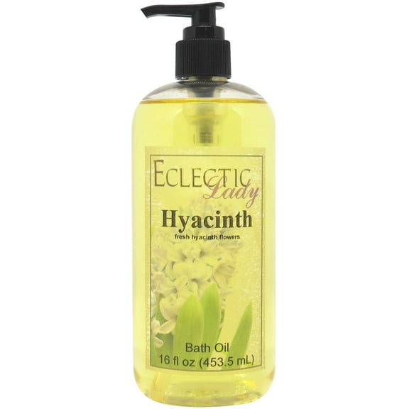 Hyacinth Bath Oil - Scented Body Oil - Relaxing & Moisturizing Bathing Oil - Fragrance Body Oil For Dry & Rough Sensitive Skin - 16 oz
