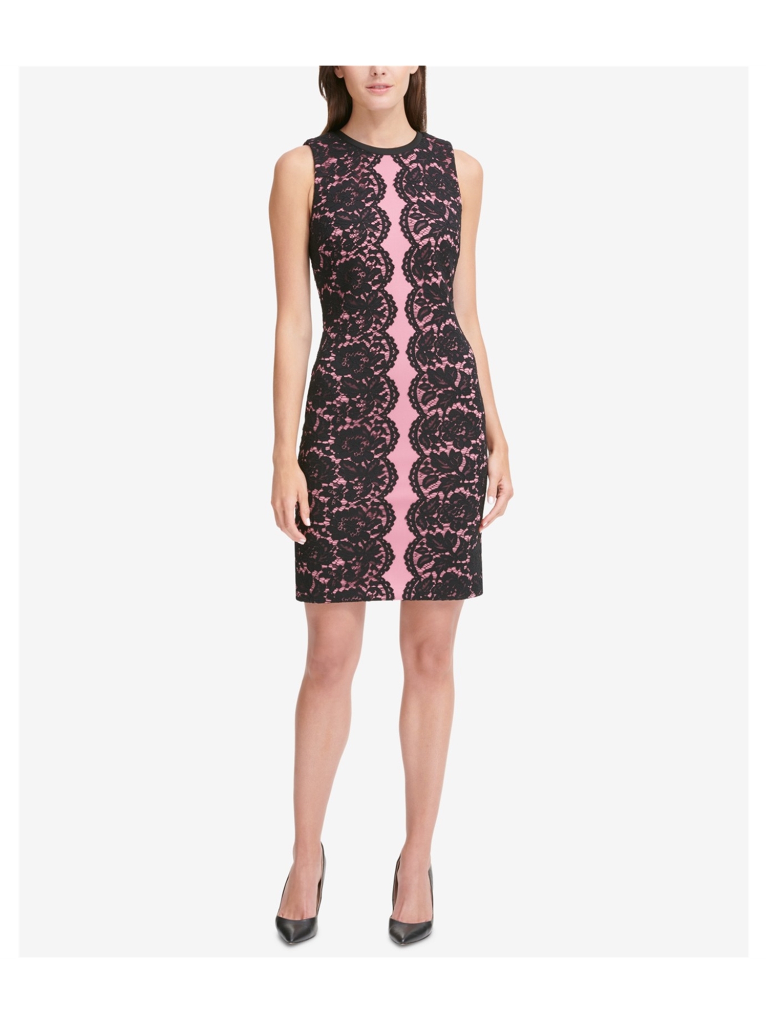 Tommy Hilfiger Womens Floral-Lace Scuba 