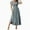 Light Blue, variant on Taqqpue Women's Summer Maxi Dresses Loose Fit Casual Square Neck Solid Color Short Sleeve Sundress Flowy Long A-Line Beach Dress with Pockets