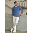 thumbnail image 4 of COOFANDY Men's Crewneck Knit Sweater Slim Fit Lightweight Casual Twist Patterned Cable Knitted Pullover, 4 of 5