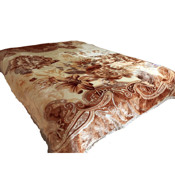 Heavy Warm Korean Mink Plush Fleece Blanket, 2 PLY Reversible Queen