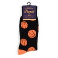 thumbnail image 2 of Men's Fun Basketball Crew Socks, Sock Size 10-13 / Shoe Size 6-12.5, Great Holiday/Birthday Gift, 2 of 3