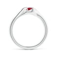 thumbnail image 2 of ANGARA Natural Calla Lily Two Stone Ruby Ring in 14K White Gold for Women (Size-4mm) | July Birthstone, Birthday, Anniversary, Jewelry Gift for Women | Natural Ruby Ring, 2 of 10