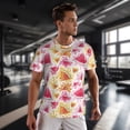 thumbnail image 3 of Wukai Watermelon Print Men's Short-Sleeved Mesh T-Shirt,Quick-Dry Short Sleeve Workout T-Shirt-6X-Large, 3 of 8