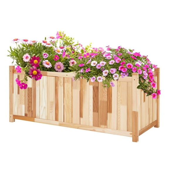 Jumbl Raised Garden Bed, 20 x 48 x 20 Inches, Durable Cedar Wood Planter Box
