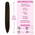 thumbnail image 3 of Youloveit Ponytail Extension Claw Clip 18" 21" Wavy Curly Long Straight for Woman Synthetic Hair Extension Jaw Clip Ponytail Hairpiece Synthetic Pony Tail, 3 of 7