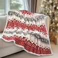 thumbnail image 4 of EWASWON Christmas Red Snowflake Throw Blanket - Soft Fleece for Couch, Car, Bed - Holiday Gift, 27.5x39.3in, 4 of 6