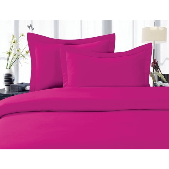 Elegant Comfort Bed Sheets California King Pink Solid Print 1800 SeriesMicrofiber