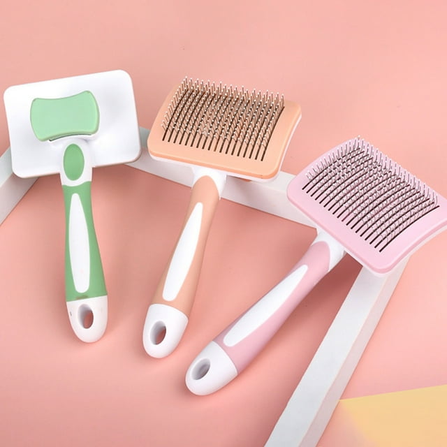 Double Sided Pet Grooming Brush | Deshedding & Dematting Tool for Dogs & Cats | Undercoat Rake Comb with Wide Head & Protective Tips
