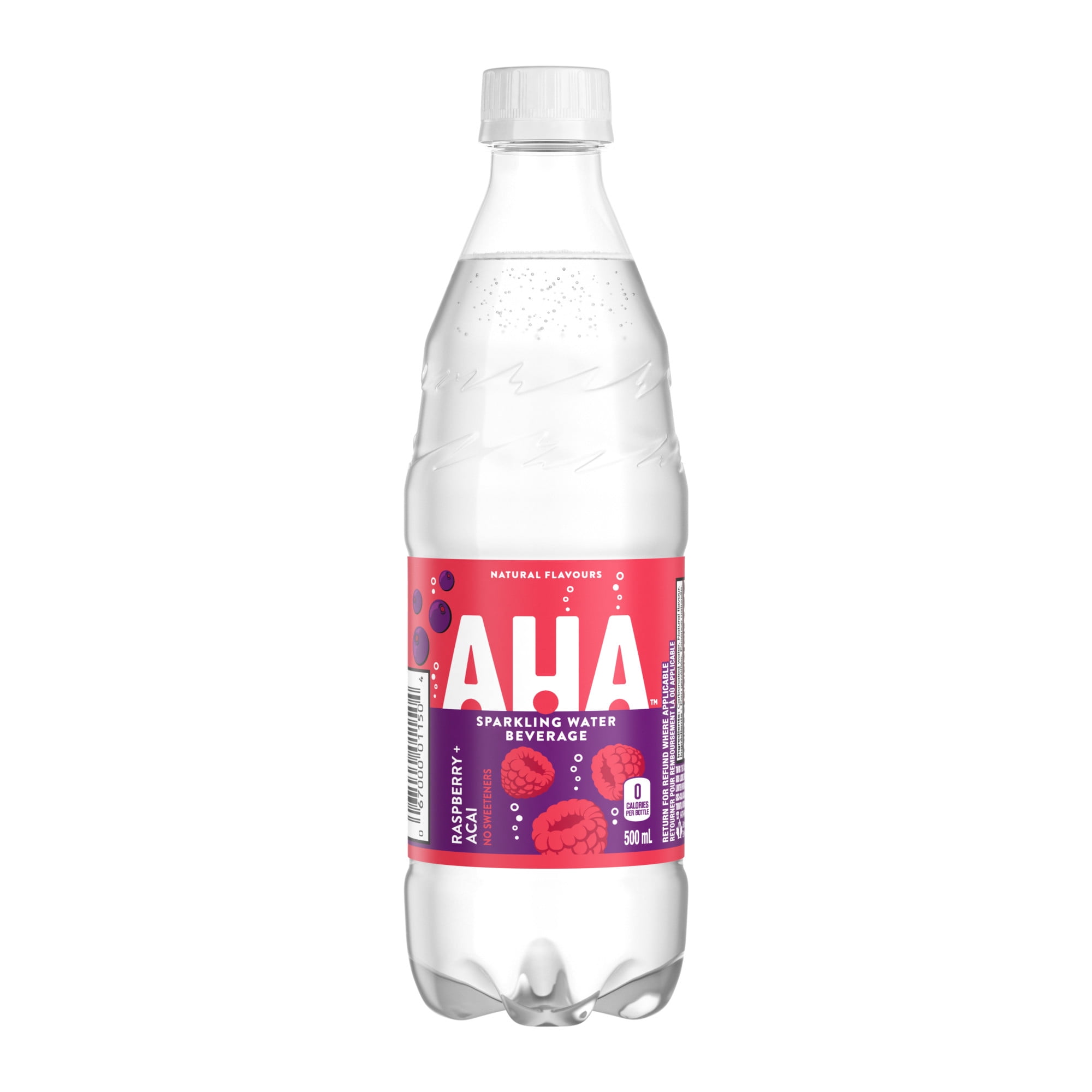Aha Raspberry + Acai Sparkling Water Bottle, 500 mL - Walmart.ca
