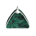 thumbnail image 3 of Lsque Green Leave Fern Printed Long Tissue Box Cover Holder, Facial Paper Organizer Dispenser,Triangle with Bottom Belt, PVC Leather Decorative Organizer, 3 of 9