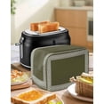 thumbnail image 4 of Olive Green Greek Key Toaster Cover 2 Slice, Small Kitchen Appliance Covers, Geometric Greece Ancient Farmhouse Geo Toaster Oven Cover with Loop, Bread Machine Cover Polyester Dust Cover Protection, 4 of 4