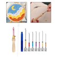 thumbnail image 4 of Abbracc 9 Pieces DIY Punch Embroidery Kit Accessories Wooden Handle Craft Tool Knitting, 4 of 9