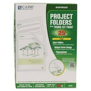 C-Line Project Folders, Reduced Glare, Polypropylene, Letter Size, 25/Box